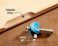 Routed Finger Pull @ Cabinet Doors Depot